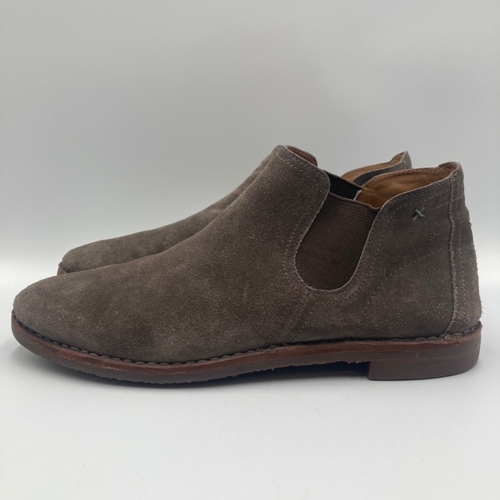 Trask‎ Allison Italian Leather Gray Suede Chelsea Boots Vibram Sole Women's 9M